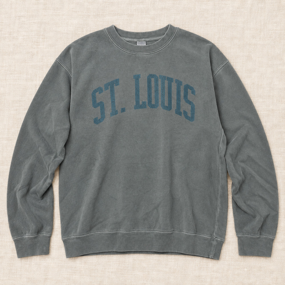 Saint Louis University Billikens Sweatshirt Gray Adult XL Crewneck SLU